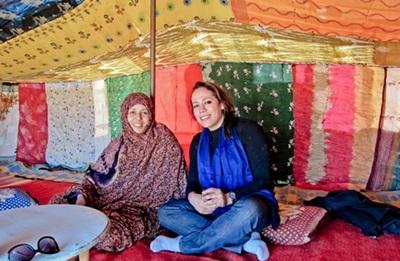 Volontaria con la sua famiglia in Marocco Volontaria per il progetto nomadi in Marocco